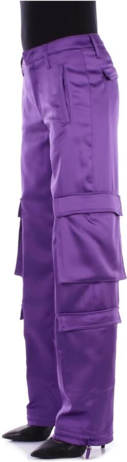 Dondup Paarse Katoen Elastan Broek Purple Dames - Foto 5