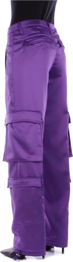 Dondup Paarse Katoen Elastan Broek Purple Dames - Foto 4