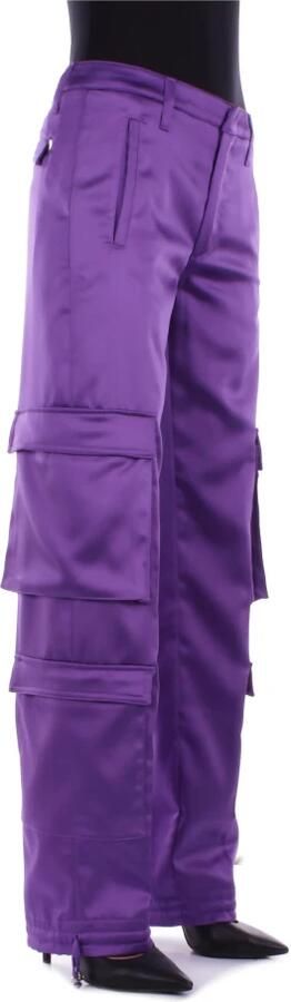 Dondup Paarse Katoen Elastan Broek Purple Dames - Foto 2