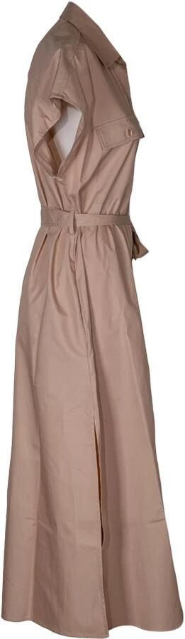 Dondup Safari-stijl lange jurk met riem Beige Dames - Foto 3
