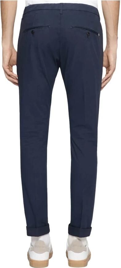Dondup Klassieke Chino Broek met Zakken en Riemlussen Blue Heren - Foto 2