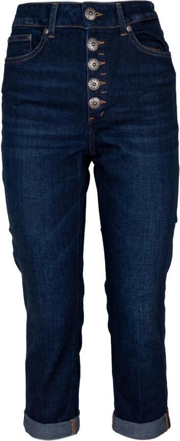 Dondup Blauwe Katoenen Jeans met Juweelknopen Blue Dames - Foto 3