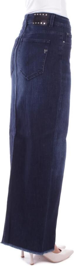 Dondup Studded Denim Rok Blue Dames - Foto 3