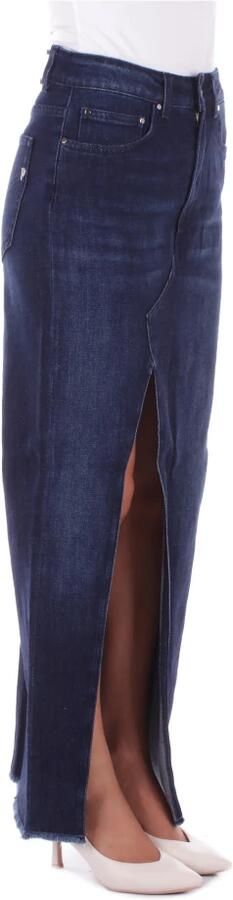 Dondup Studded Denim Rok Blue Dames - Foto 4