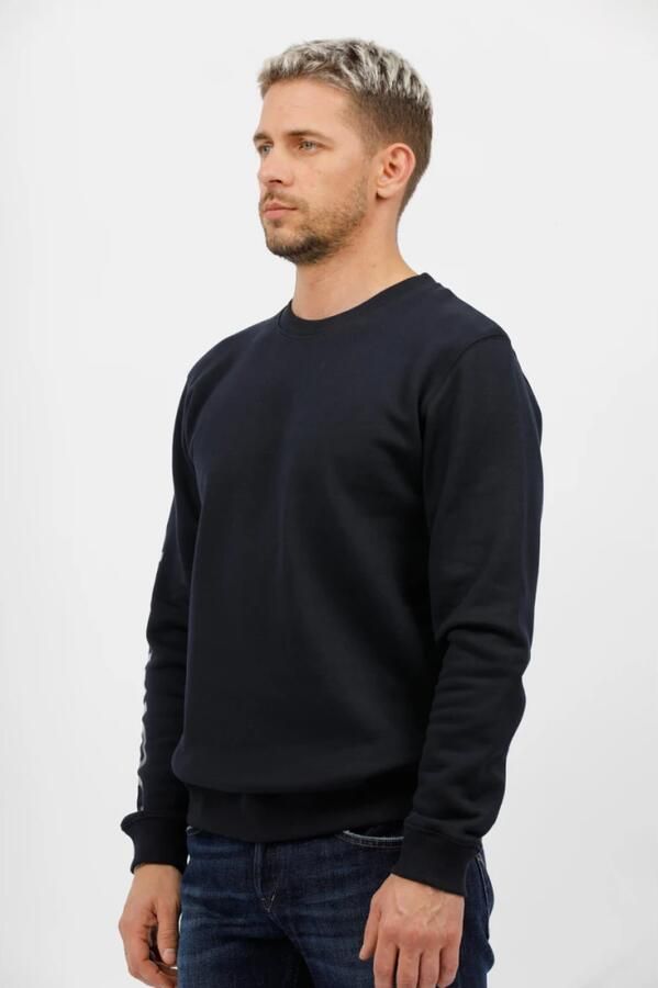 Dondup Sweatshirt met ronde hals en zijdelingse mouwprint Blue Heren - Foto 3