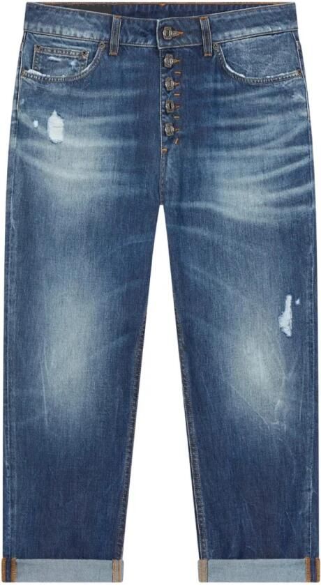 Dondup Blauwe Katoenen Jeans met Juweelknopen Blue Dames - Foto 9