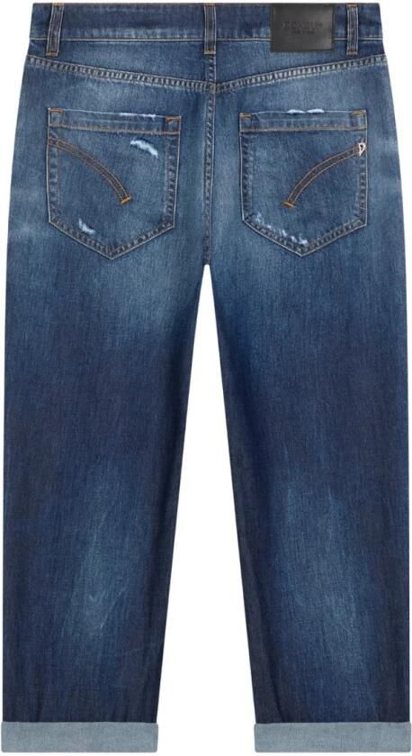 Dondup Blauwe Katoenen Jeans met Juweelknopen Blue Dames - Foto 3