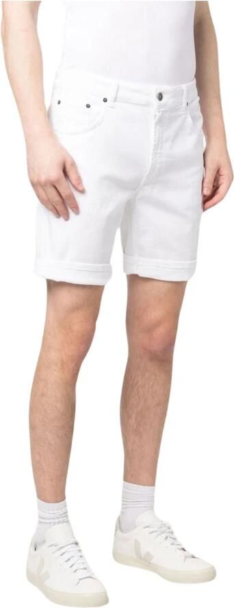 Dondup Witte Bermuda Shorts Derick White Heren