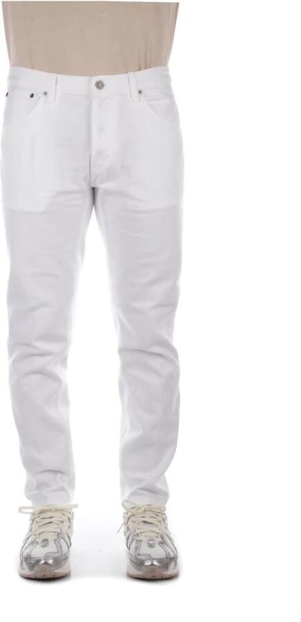 Dondup Witte Broek Logo Sluiting Knopen White Heren - Foto 6