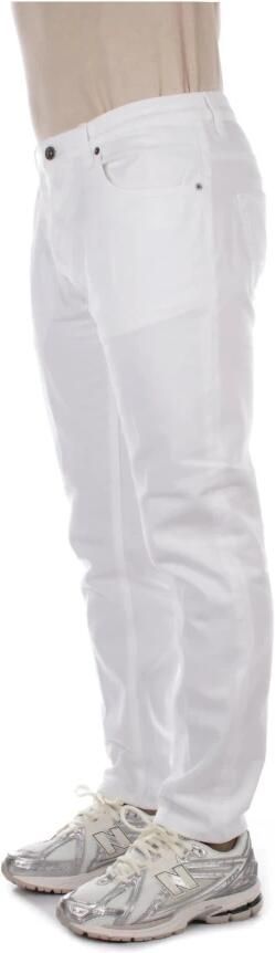 Dondup Witte Broek Logo Sluiting Knopen White Heren - Foto 5
