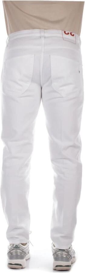 Dondup Witte Broek Logo Sluiting Knopen White Heren - Foto 2