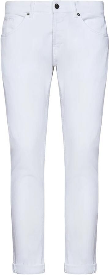 Dondup Witte Skinny-Fit Jeans met Logo Plaque White Heren - Foto 14