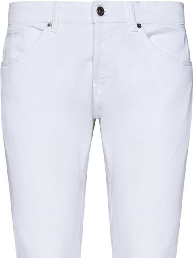 Dondup Witte Skinny-Fit Jeans met Logo Plaque White Heren - Foto 3