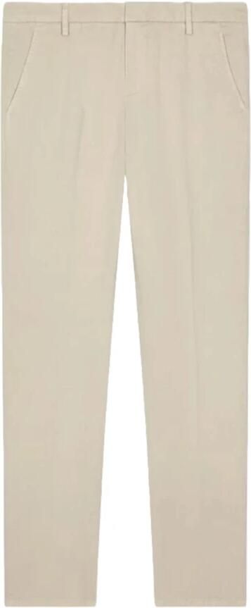 Dondup Heren Chino Broek. Slim Fit. Lage Taille. Medium Gewicht Gabardine. Gemaakt in Italië. Beige Heren - Foto 3
