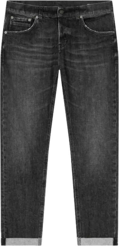 Dondup Zwarte Katoenen Jeans Straight Leg Black Heren - Foto 4