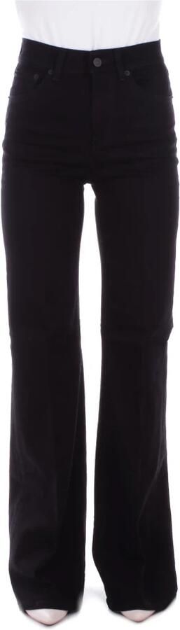 Dondup Zwarte Denim Jeans Rits Knoopsluiting Black Dames - Foto 4