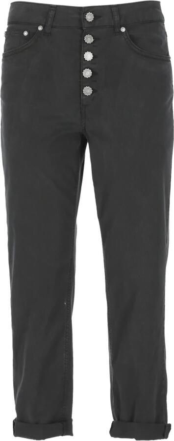 Dondup Zwarte Katoenmix Broek voor Vrouwen Black Dames - Foto 11