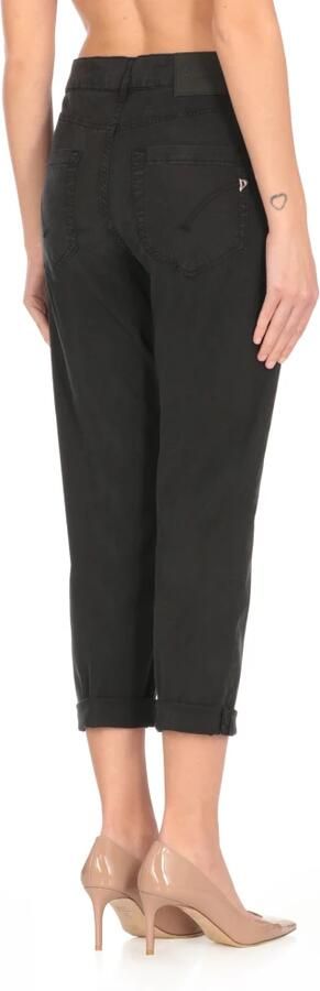 Dondup Zwarte Katoenmix Broek voor Vrouwen Black Dames - Foto 3