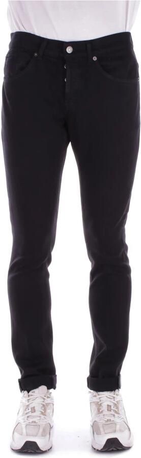 Dondup Zwarte Logo Broek met Knopen Black Heren - Foto 4