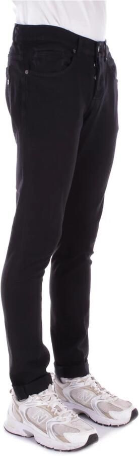 Dondup Zwarte Logo Broek met Knopen Black Heren