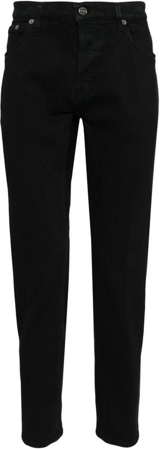 Dondup Zwarte Slim Fit Bull Jeans Black Heren