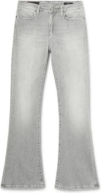 Dondup Flared Jeans met Hoge Taille Gray Dames
