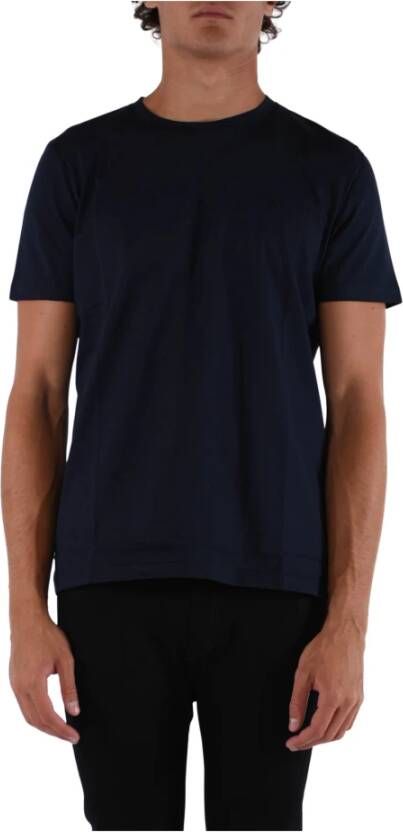 Dondup Geborduurd Logo Jersey T-shirt Blauw Heren