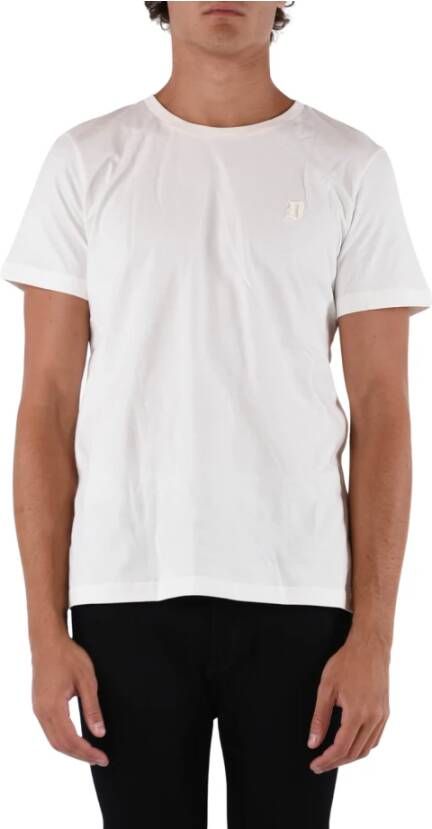 Dondup Geborduurd Logo Jersey T-shirt White Heren