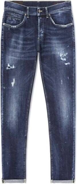 Dondup George Skinny Fit Lage Taille Jeans Blue Heren