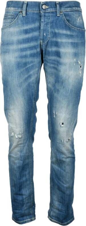 Dondup Heren Denim Blauwe Jeans Blauw Heren