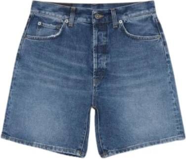 Dondup Hoge taille regular fit denim shorts Blue Dames