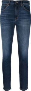 Dondup Indigo Blauwe High-Waisted Skinny Jeans Blauw Dames