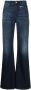 Dondup Indigo Blauwe High-Waisted Wide-Leg Jeans Blauw Dames - Thumbnail 1