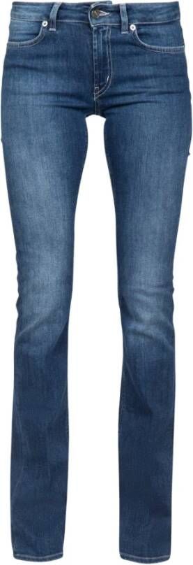 Dondup Slim-fit Dames Jeans met Rechte Pijp Blue Dames