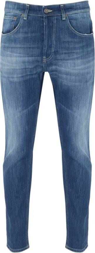 Dondup Slim-Fit Carrot Jeans in Stone Washed Blu Notte Blue Heren