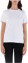 Dondup Katoenen Jersey T-Shirt met Geborduurd D Logo White Dames - Thumbnail 1