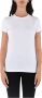 Dondup Katoenen Jersey T-Shirt met Strass Logo White Dames - Thumbnail 1