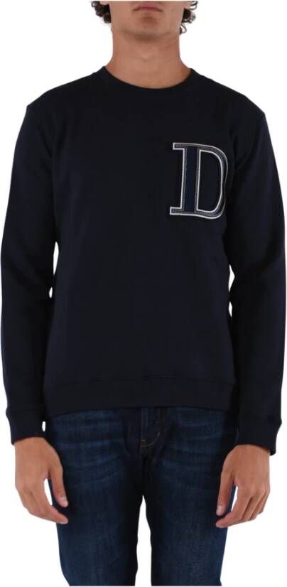 Dondup Katoenen sweatshirt met geborduurd logo Blauw Heren