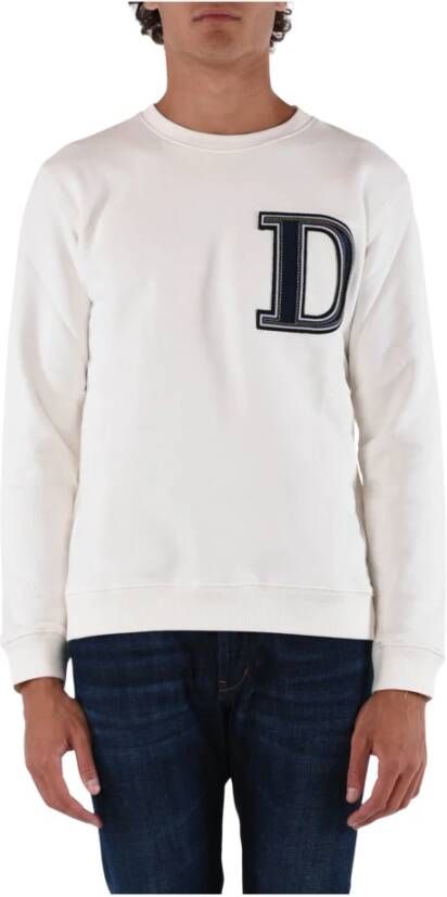 Dondup Katoenen sweatshirt met geborduurd logo White Heren