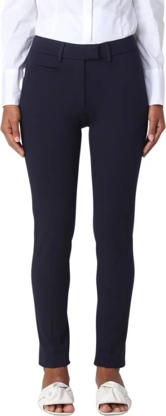 Dondup Leather Trousers Blauw Dames
