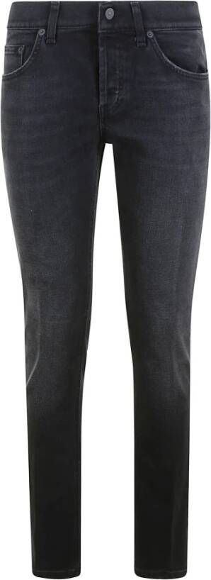 Dondup Slim Fit Jeans met Lage Taille Up168.Ds0255U Black Heren