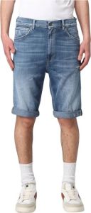 Dondup Micro Ripped Lenz Bermuda Shorts Blauw Heren