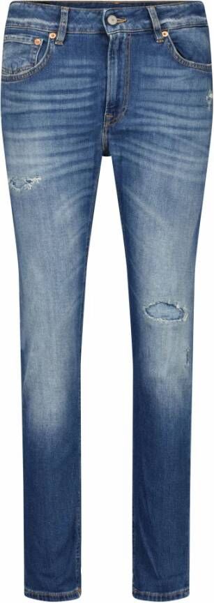 Dondup Distressed Skinny Jeans Blauw Blue Dames