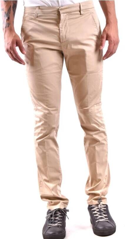 Dondup Rechte pijp broek Beige Heren