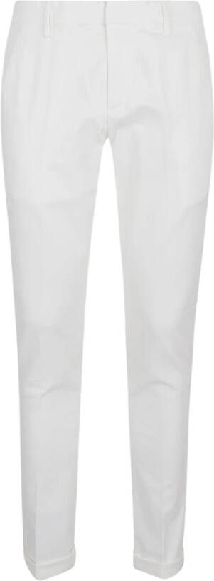 Dondup Regular Fit Broek met Ritssluiting White Heren