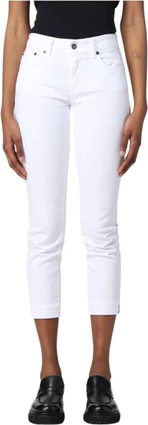 Dondup Rose Bull Denim Spacchetto Jeans White Dames