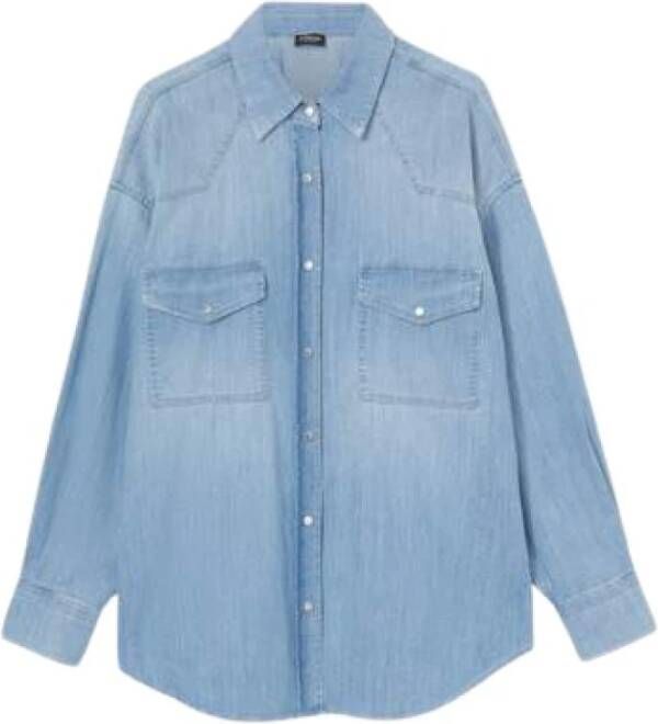 Dondup Denim Shirts Blauw Dames
