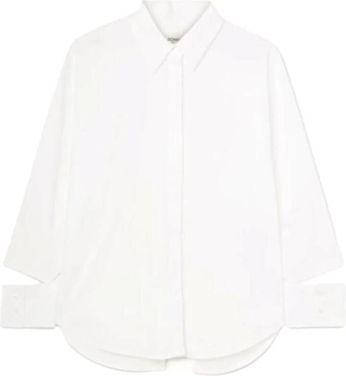 Dondup Overhemd met open rug en lange mouwen White Dames