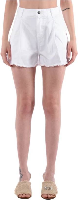 Dondup Callie Denim Shorts White Dames