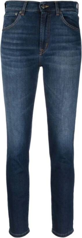 Dondup Blauwe Skinny High-Waisted Jeans Blue Dames